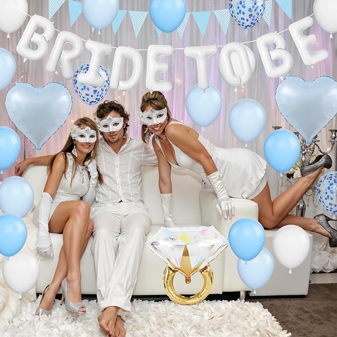 Blue White Bachelorette Party Decorations - Image 7