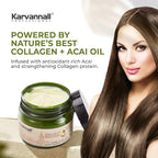 Double Treatment Collagen Hair Mask with Acai Oil, Damage Repair Hair Treatment Cream for Dry, Damaged & Color-Treated Hair, Sulfate & Paraben-Free, Suitable For All Hair Types, 16.9 fl oz / 500 ml
