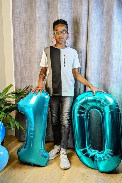Light Blue Number 0 Balloon 40 Inch - Image 6