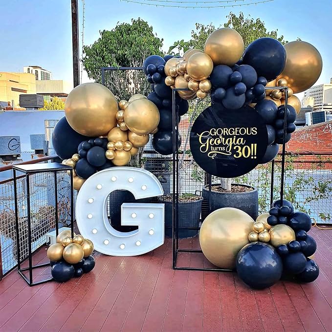 Voircoloria 105pcs Navy Blue Dark Blue Party Latex Balloons, 12inch | - Image 8