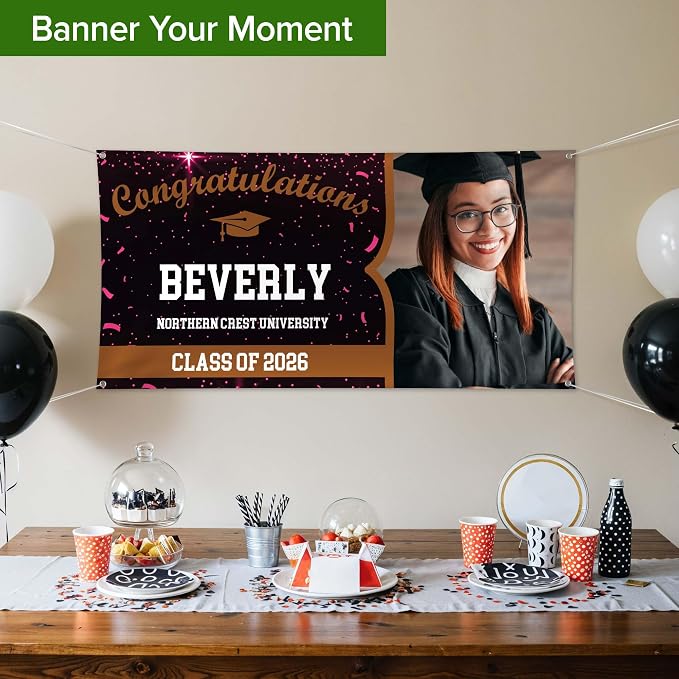 Graduation Banner, Personalized Image And Text - Image 3