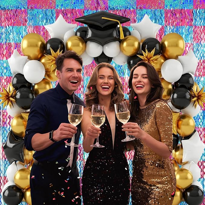 GOER Metallic Tinsel Foil Fringe Curtains Party Photo Backdrop Party Streamers - Image 8