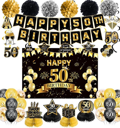 Pre-Strung 50th Birthday Decorations - Image 7
