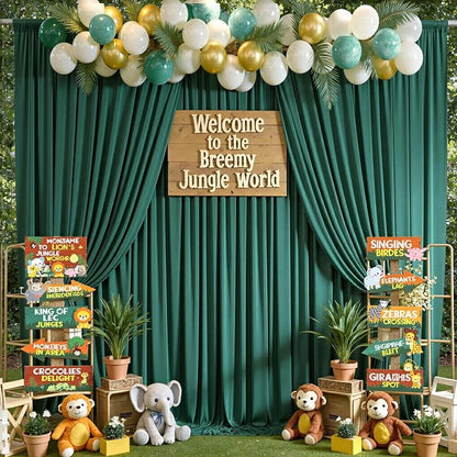 10ft×12ft Forest Green Backdrop Curtains - Image 5