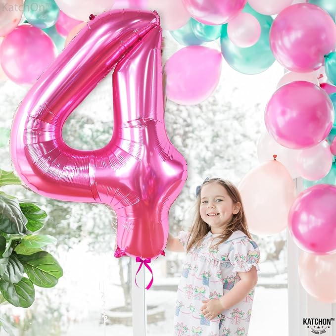 KatchOn Hot Pink 4 Balloon Number - Image 5