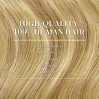 GOO GOO Clip in Hair Extensions Real Human Hair, Remy Human Hair Extensions Clip ins for Women, Natural Human Hair, 26inch 260g 9Pcs, #16/22 Light Blonde Highlighted Golden Blonde