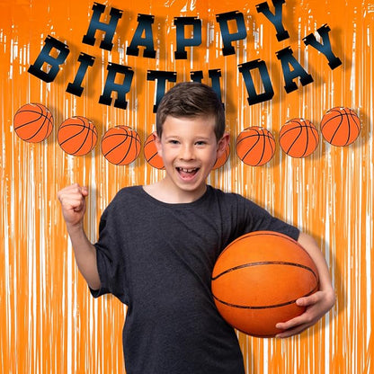 BRAVESHINE Orange Streamers Party Backdrop | Halloween Decorations | 2 Pack | - Image 3