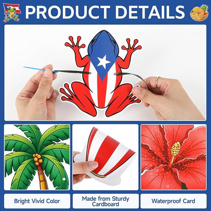 Puerto Rico Party Decorations Banner Garland, Puerto Rican Birthday Decorations - Image 3