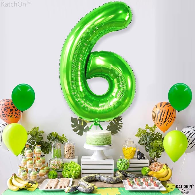KatchOn, Giant Light Green Number 6 Balloon, 40 Inch | 6th Birthday Balloon | - Image 7