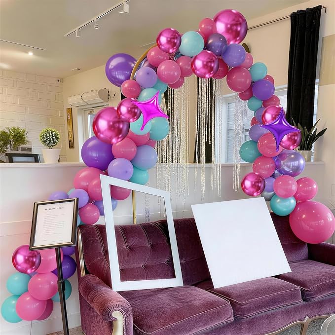 Pink Purple Blue Balloons - Image 8