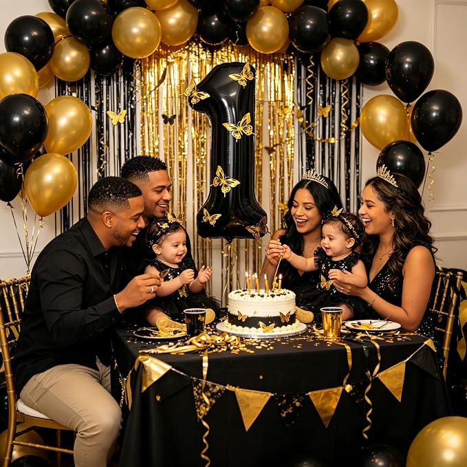 40 Inch Black Number 1 Balloon - Image 3