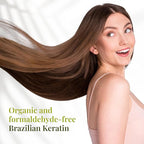 Expert Hair Bio Protein Organic Brazilian Keratin Treatment - Formaldehyde-Free Hair Straightening, Keratina Brasileña, 2x100ml/6.76oz