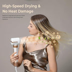 7 in ONE Hair Dryer Brush, Powerful Blow Dryer Brush with Air Curler for Hair, Brush Blow Dryer with Diffuser, Ionic Hot Air Brush Fast Dry, Volumize, Curls, Straight, Hair Styling Tools 100-120V