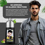 Black Hair Color Shampoo for Men – 5 in 1 Hair Dye Shampoo for Grey Hair - Instant Hair Dye with 100% Color Accuracy with Natural Ingredients - Ammonia Free - 500ml (Black)