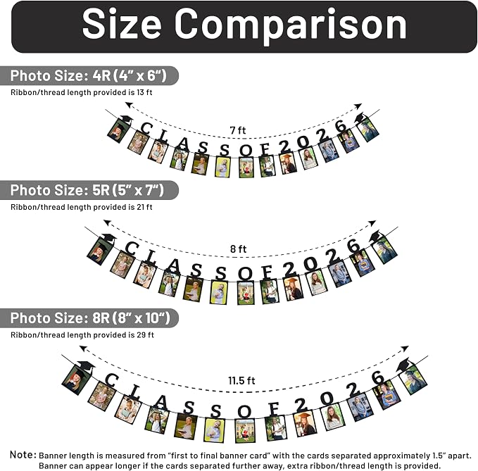 Class of 2026 Graduation Photo Banner | Graduation Decorations 2026 | Class of - Image 8