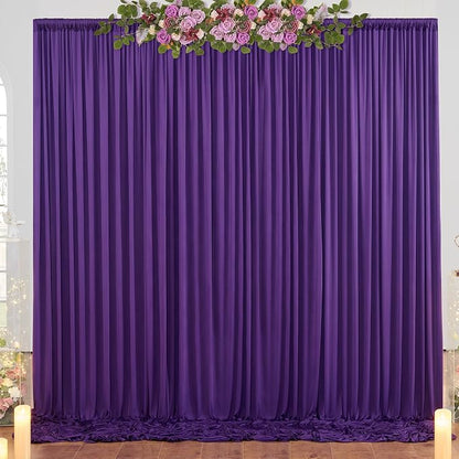 10x8 ft Wrinkle Free Purple Backdrop Curtains by ENJOYYOURPARTY