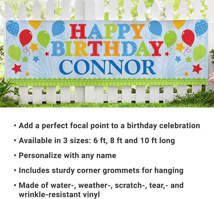 Let's Make Memories Personalized Happy Birthday Banner - Image 3