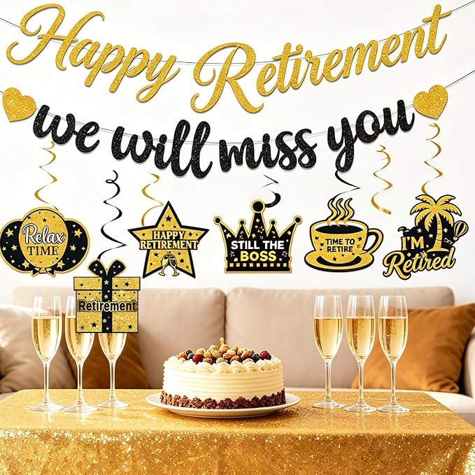 Retirement Party Decorations, Pre-Strung Happy Retirement Banner, Men Women - Image 8