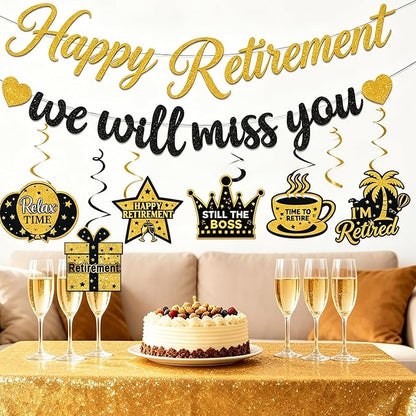 Retirement Party Decorations, Pre-Strung Happy Retirement Banner, Men Women - Image 8