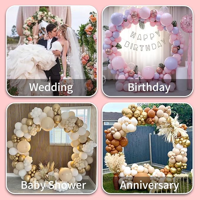 Bazen Round Arch Backdrop Stand Metal 7.5FT Wedding Circle Backdrop Stand | The - Image 7