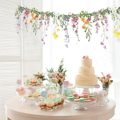 Cheerland Flower Banner Wildflower Garland Floral Party Decorations Waterproof - Image 4
