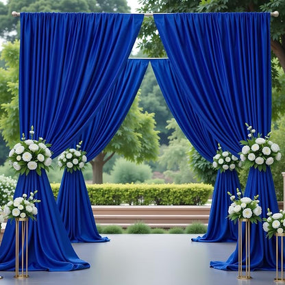 Asee'm Royal Blue Backdrop Curtains Drapes - Image 6
