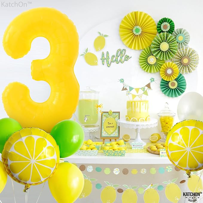 KatchOn, Honey Bee Party Decorations | Yellow Three balloon - Image 6
