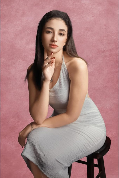 UrcTepics 8x10ft Professional Pink Portrait Backdrop Abstract Textured Backdrops - Image 2