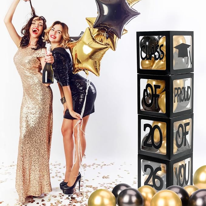 Graduation Decorations 2026, PROUD OF YOU, Class of 2026 and 130pcs Black and - Image 5
