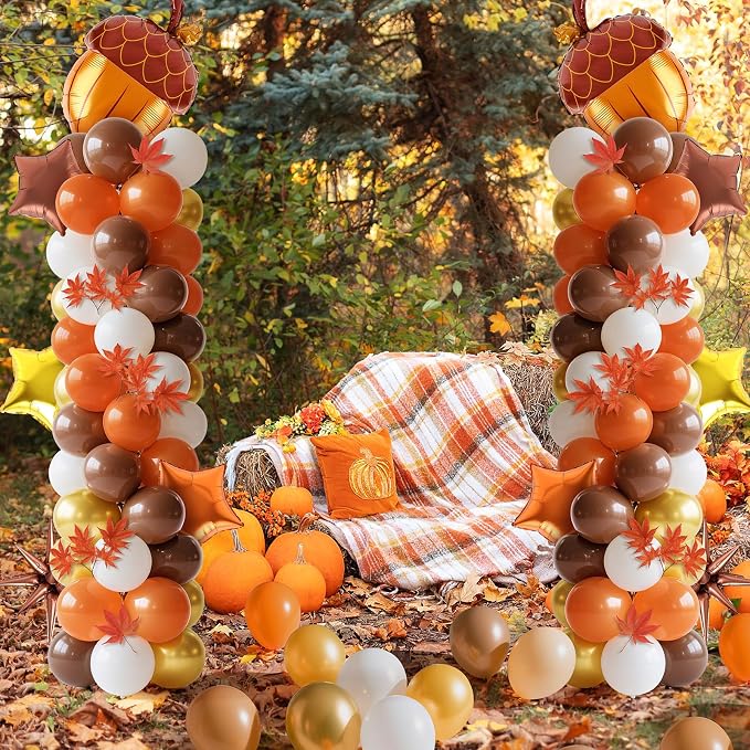 2 Set Adjustable Fall Balloon Column Stand Kit Thanksgiving Balloon Arch - Image 6