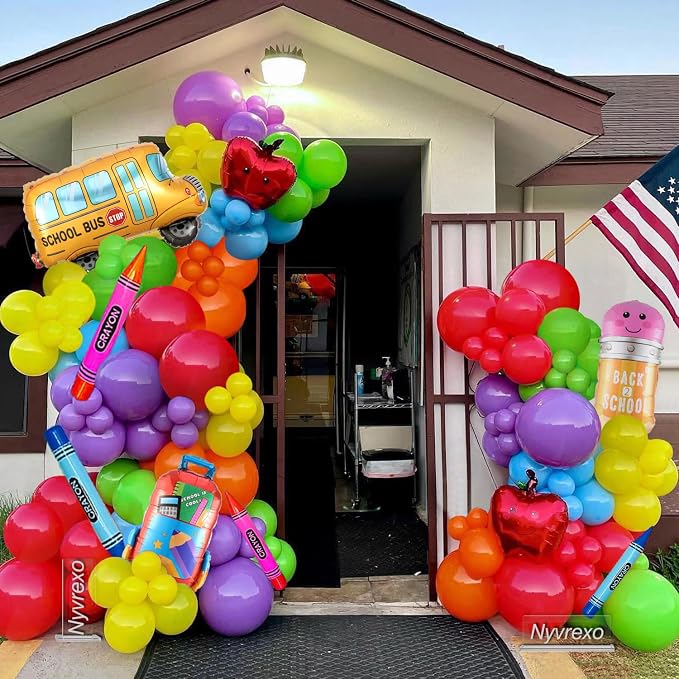 Back To School Balloon Arch Garland Kit, First Day of School Decorations | by Nyvrexo