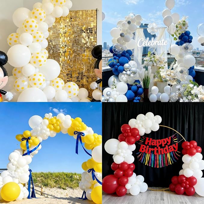 50pcs White Balloons 12 Inch, Premium Matte Thick Latex Party Balloons - Image 5