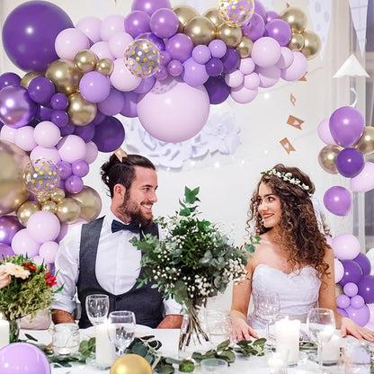 156Pcs Purple Butterfly Balloons Garland Arch Kit Different Size | Dark Purple - Image 3