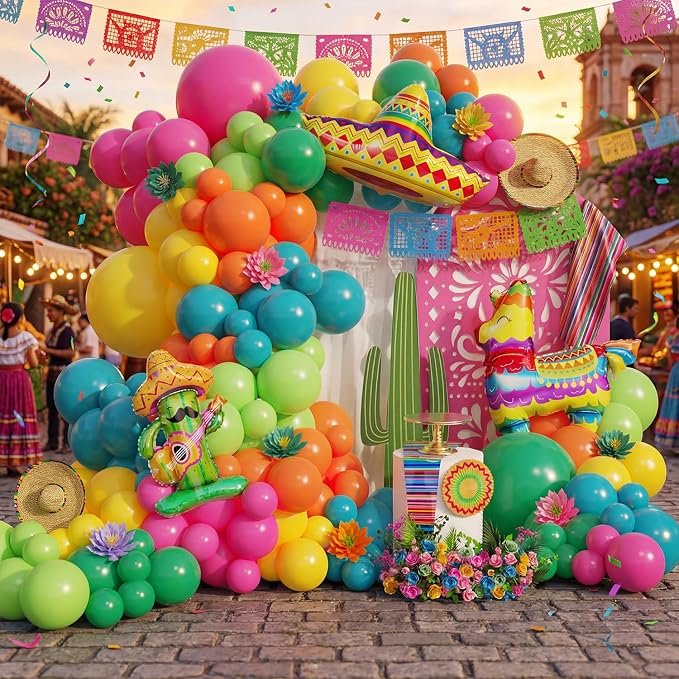 Mexican Fiesta Balloon Arch Kit, Cinco De Mayo Fiesta Party Decorations | Giant - Image 3