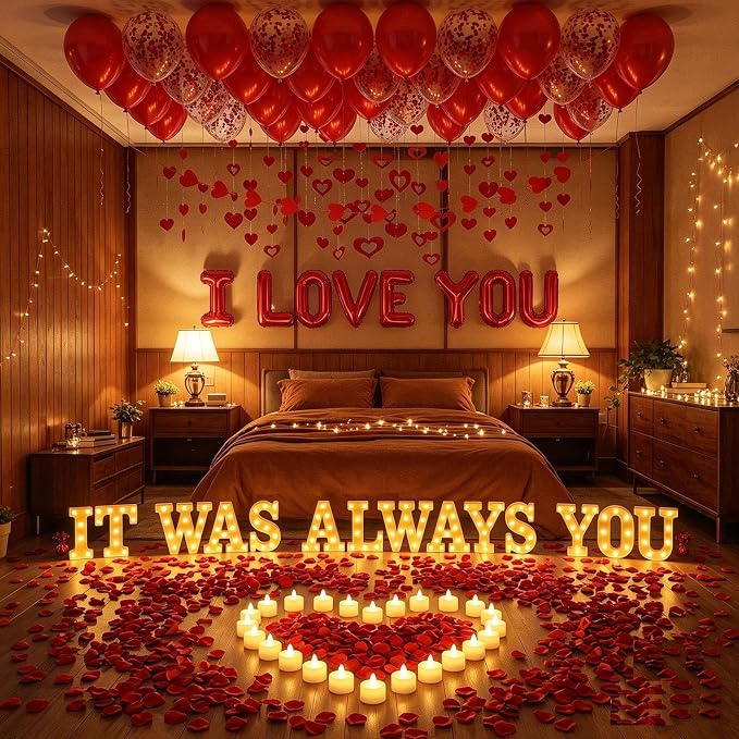 It Was Always You Light Up Letters Proposal Decorations - Image 3