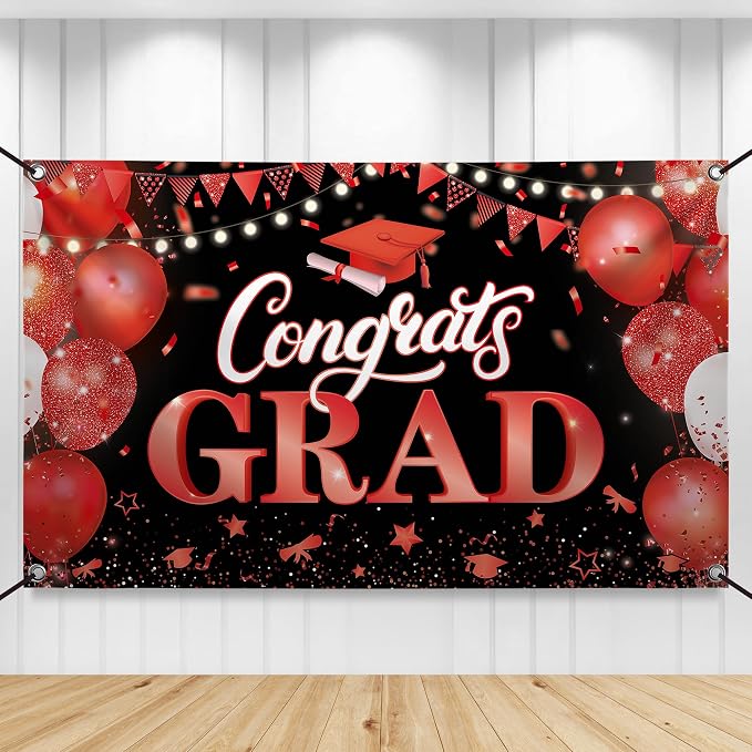 KatchOn Congratulations Banner 72x44 Inch | Congrats Grad Banner by KatchOn