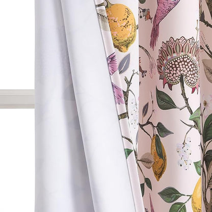 Topfinel Floral Curtains 84 Inch Length 2 Panels Set Pink Spring French Country - Image 7