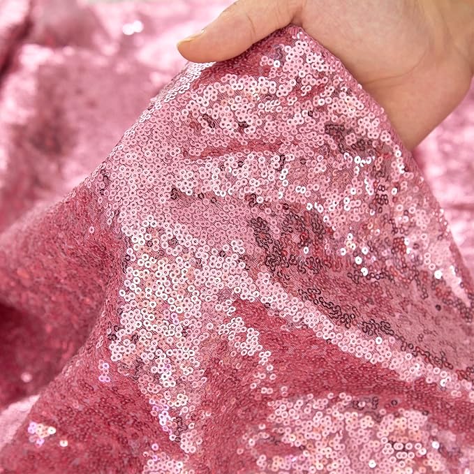 Eternal Beauty Fuchsia Pink Sequin Backdrop Curtains, 4 Panels 2x8FT | 3mm - Image 8