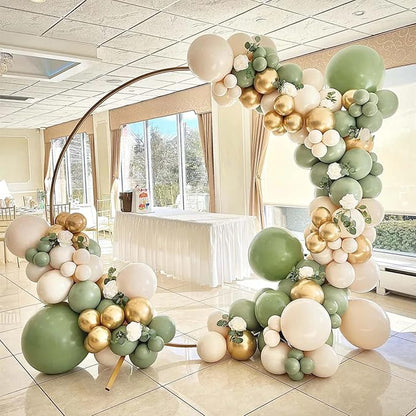Voircoloria 130pcs Sage Green Balloons Garland Arch Kit, 18 12 10 5 Inch | - Image 6