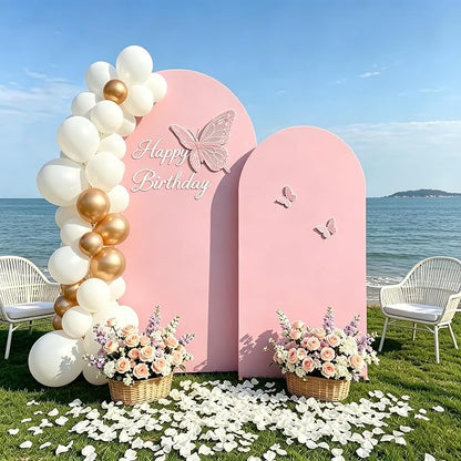 2 Pack Arch Backdrop Stand and Cover Set, Balloon Arch Stand | Metal Background - Image 2