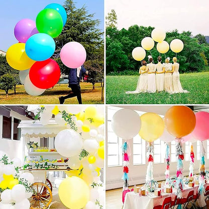 PartyWoo Pastel Yellow Balloons 4pcs Light Pale Yellow Color | 36 Inch Balloons - Image 6