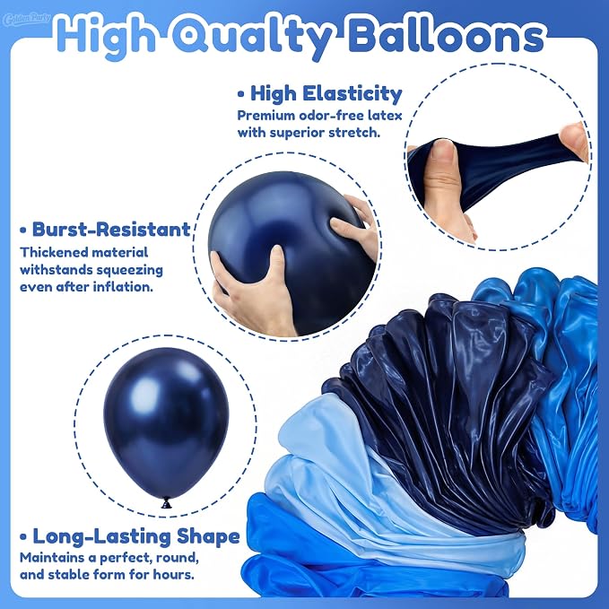 Blue Balloons, Light Blue, Anniversary, Graduation, Wedding Party Decorations - Image 3