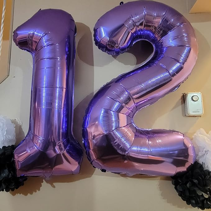 Lingqiang Purple Number 50 Balloons, 40 Inch, 50th Birthday, Anniversary Party - Image 6