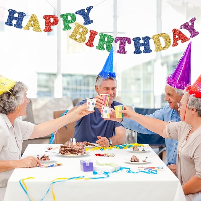 Colorful Happy Birthday Banner Birthday Party Decorations Happy Birthday Banner - Image 8