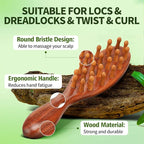 Rose Water for Hair Loc Spray Refreshing for Locs Rose Water Hair Scalp Moisturizer Hydrating Dreadlock | Loc Brush for Dreads Comfortable Massage Wide Tooth Comb & Rosemary Oil for Hair Growth Set