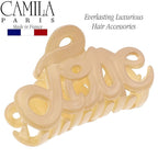 Camila Paris CP3045 French Hair Clip for Women, 2 inch Girls Hair Claw Clips Jaw Ivory Fashion Durable and Styling Hair Accessories for Women, Strong Hold No Slip Grip, Made in France