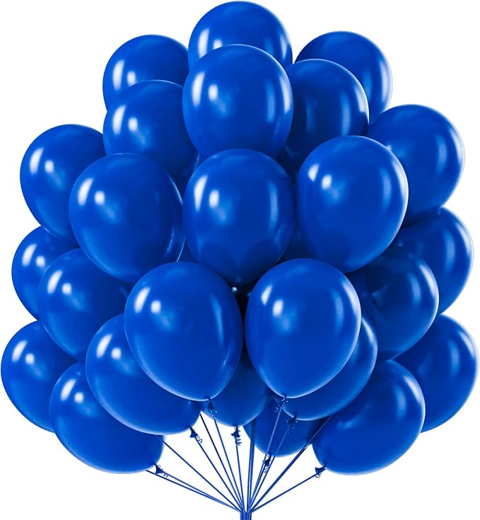 PartyWoo Royal Blue Balloons 50pcs Dark Blue Latex Helium Balloons 12 Inch | by PartyWoo