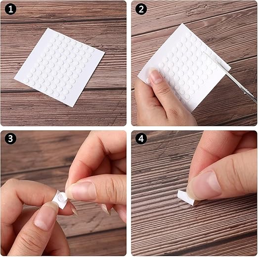 JANYUN 6 mm Sticky Dots, Heavy Duty No Trace Poster Adhesive Mounting Tape - Image 3