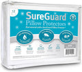 Set of 2 Body Size SureGuard Pillow Protectors - 100% Waterproof, Bed Bug Proof, Hypoallergenic - Premium Zippered Cotton Terry Covers