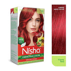 Nisha cream hair color Fashion Highlights And Rich Bright Long-Lasting Colour Flame Red Pack of 2